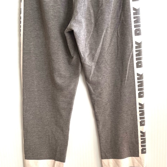Victoria Secret PINK Logo Woman’s XS Woven Gray Tapered Ankle  Joggers - Picture 6 of 7
